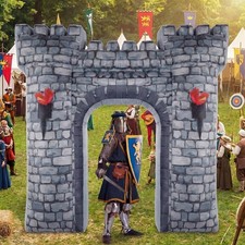 8ft Inflatable Medieval Castle Archway with Light for Knight Party picture