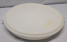 Tupperware 405-1 Serving Veggie Relish Tray. White With Lid 224-15 VTG White picture