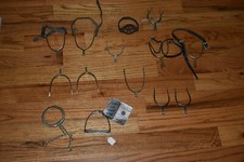 VINTAGE LOT 15 EQUESTRIAN TACK ITEMS-WW1/US/ENGLAND(STIRRUPS,BRIDLE,SPURS) 1900s picture