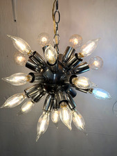 True Vintage Mid Century Modern MCM 60s Sputnik Chrome Chandelier MADE IN ITALY picture