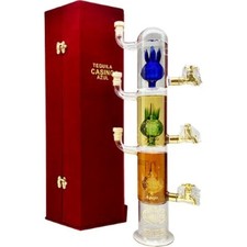 Casino Azul Limited Edition Tequila Tower Dispenser w Red Velvet Box Case  - New picture