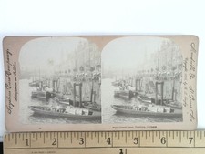 Grand Canal Hamburg Germany Stereoview Keystone View Co. 1900 Cityscape picture