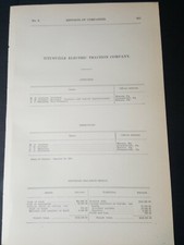 1901 streetcar document TITUSVILLE ELECTRIC TRACTION Pennsylvania ◇ M.B. Dunham  picture