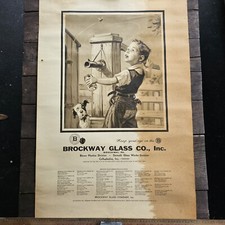 Brockway Glass Advertising Poster 23x35