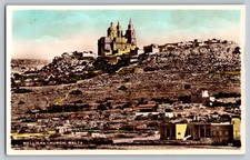Vintage Post Card RPPC Mellieha Church Malta E990 picture
