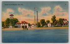 Coast Guard Station Erie Pennsylvania Postcard K41 picture