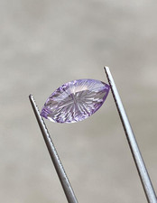 lab grown Hand Carved Fantasy Cut Loose Gemstone Alexandrite (13x7) MM 3.50 Ct picture