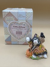 Enesco Calico Kittens TRICK OR TREAT PREFERABLY CATNIP #543543 w/ Box 1999 Fall picture