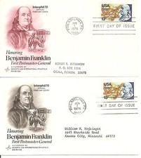 US SC #1690 Franklin FDC. Artcraft Cachet. picture