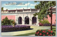 Ringling Art Museum Sarasota FL Linen Postcard CT Art-Colortone 1930s picture