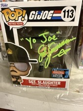 Sgt. Slaughter Signed GI Joe Funko Pop #113 AUTO JSA COA YO JOE- picture