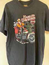 Harley-Davidson Bayside Portsmouth VA Who's on the Bad List Santa T-Shirt Large picture