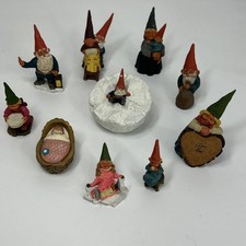 Lot Of 10 Enesco Klaus Wickl Gnomes 1993-95 Henry Purdy & Pippen Patrick Mirko picture