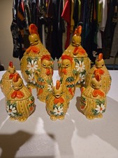 Lefton Sleepy Hen Ceramic Canister Set picture