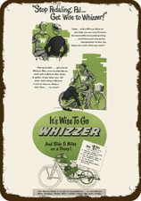 1948 WHIZZER Bicycle Bike Motor Vintage-Look DECORATIVE REPLICA METAL SIGN picture