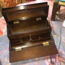 The Bombay Company Wooden Desk Organizer Vintage Trinket Jewelry Letter Box. 😍 picture