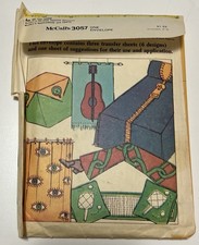 Vtg 1971 McCall's 3057 Embroidery Transfer Pattern Pop Art Guitar Eyes Zipper picture