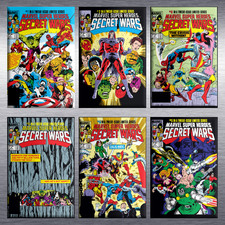 Marvel Super Heroes Secret Wars, Vintage Comic Cover High Quality Magnet Set picture
