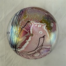 1987 Glasshouse Studio Signed Eric Brakken Iridescent Art Glass Vase FA 170120 picture