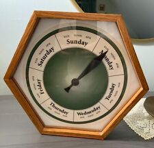 Quartex 7 Day 24 Hour Wood Clock - Not Sure Works Selling for Parts picture