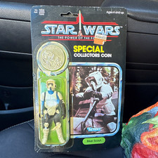 Vintage 1985 Kenner Star Wars POTF Last 17 BIKER SCOUT AFA 85 Unpunched Beauty picture