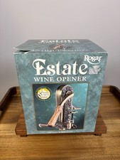 Vintage Rogar Estate Antique Bronze Wine Opener New in Open Box picture