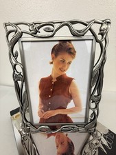 Studio Nova Silvertone Photo Frame 5x7 Floral Filigree Elegant Romantic Love NIB picture