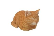 Hi-Line Gift Ltd Tabby Sleeping Cat Statue, Orange picture
