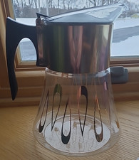 Vtg David Douglas MCM Flameproof Glass Coffee Pot Carafe 8 Cup Atomic Percolator picture