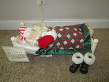 Vintage Telco Motion-ettes Sleeping  Santa Animated Snoring In Bed 1992 Video picture