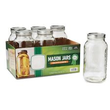 6 Count 64 oz Wide Mouth Half Gallon Mason Jars with Airtight Lid and Band picture