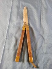Vintage Stainless Steel Knife Pakistan Double Split Handle 4” Blade Wood/brass picture