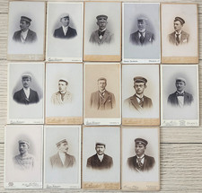 Vintage CDV Photo 14 Lot Academy Students Mining Germany 1890s with Caps picture