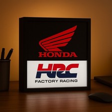 Honda HRC Factory MX LED Light Sign 7x7 – MX Garage Man Cave Wall Decor Lamp picture