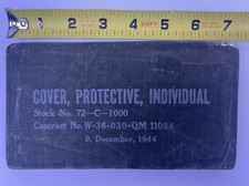 U.S. Military WWII 1944-45 Individual Protective Chemical Cover 72-C-1000 Unused picture