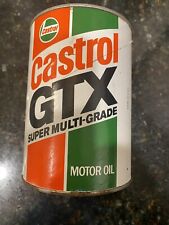Vintage Castrol GTX 10W/40 Super Multi Grade Motor Oil 1 Quart Can Sealed  picture