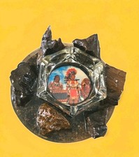 Vitg Souvenir 1960s Petrified Wood Lucite New Mexico Ashtray 7