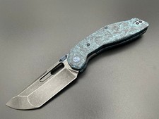 Ketuo KT- YAKUZA CF BL/SW, Blue CARBON FIBER HANDLE, 154CM STONEWASHED BLADE picture