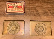 WWI-WW2 German Army GOTT MIT UNS Matchbox / Holder Trench Made Set of 2 RARE picture
