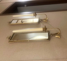 vintage Hollywood Regency mirrored wall candle sconce, picture