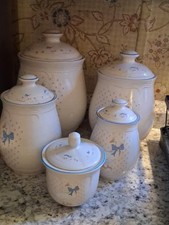 Vintage Tienshan Stoneware Aunt Rhody blue ribbon goose picture