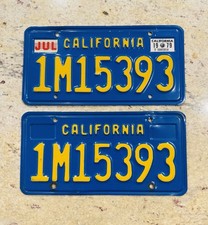 1970's California Commercial Truck License Plates-DMV Clear-YOM-Chevy-Ford-Dodge picture