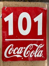 Vintage Rockford Speedway #101 Coca-Cola Coke Metal Racing Sign Original picture