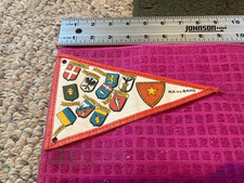 Vintage AIX les BAINS FRANCE Souvenir BANNER Pennant LAC DU BOURGET Fast Shipper picture