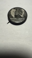 1928 Presidential Campaign Political Celluloid Pinback Button HOOVER & CURTIS picture