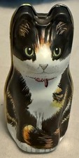 Vintage 1986 Hunkydory Designs Miniature Cat Tin Box Figurine Dana Kubic UK picture