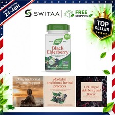 Nature's Way Black Elderberry Capsules 1150mg per Serving Vegan 100ct Immune picture