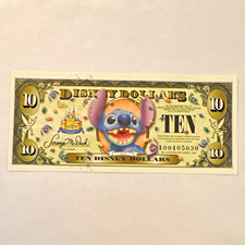 Disney Lilo & Stitch $10 Disney Dollars Note, 50th Anniversary Series 2005 picture