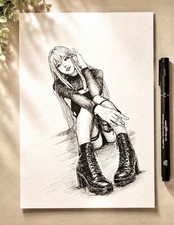 X-Men: Magik - 5x7 Original Art by Peruvian Artist Syn Facy w/COA - NOT a Print picture