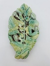 Antique Majolica Morning Glory Flowers Tray c.1800’s picture